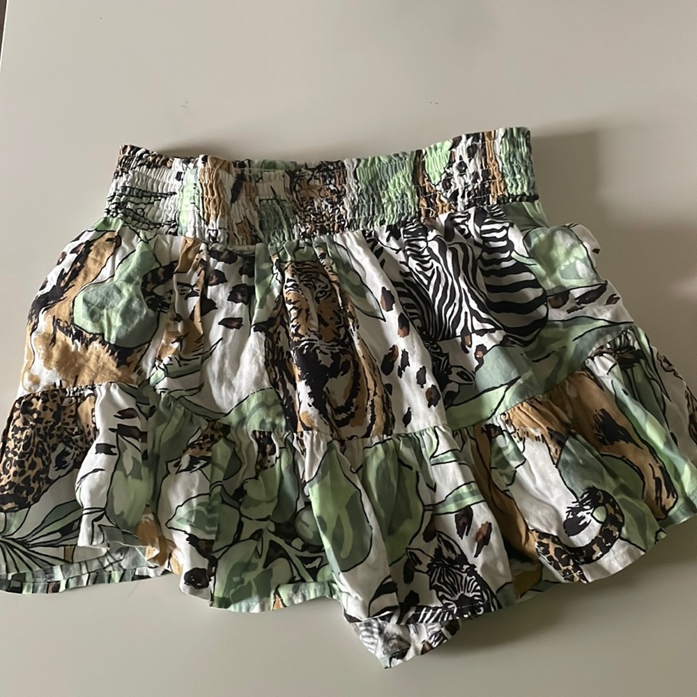 Aerie tiger and zebra print skirt.